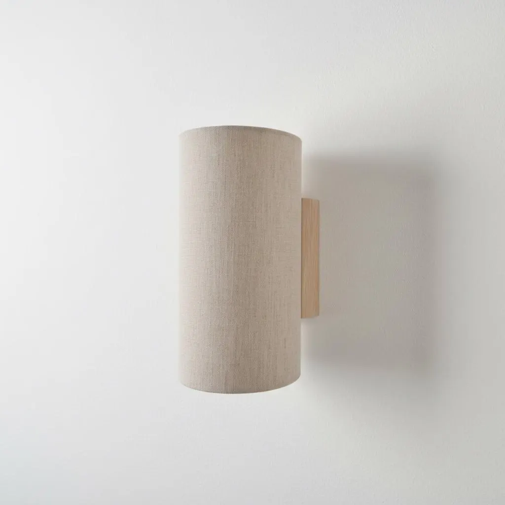 Aplique de pared artesanal lino natural_ Berlett