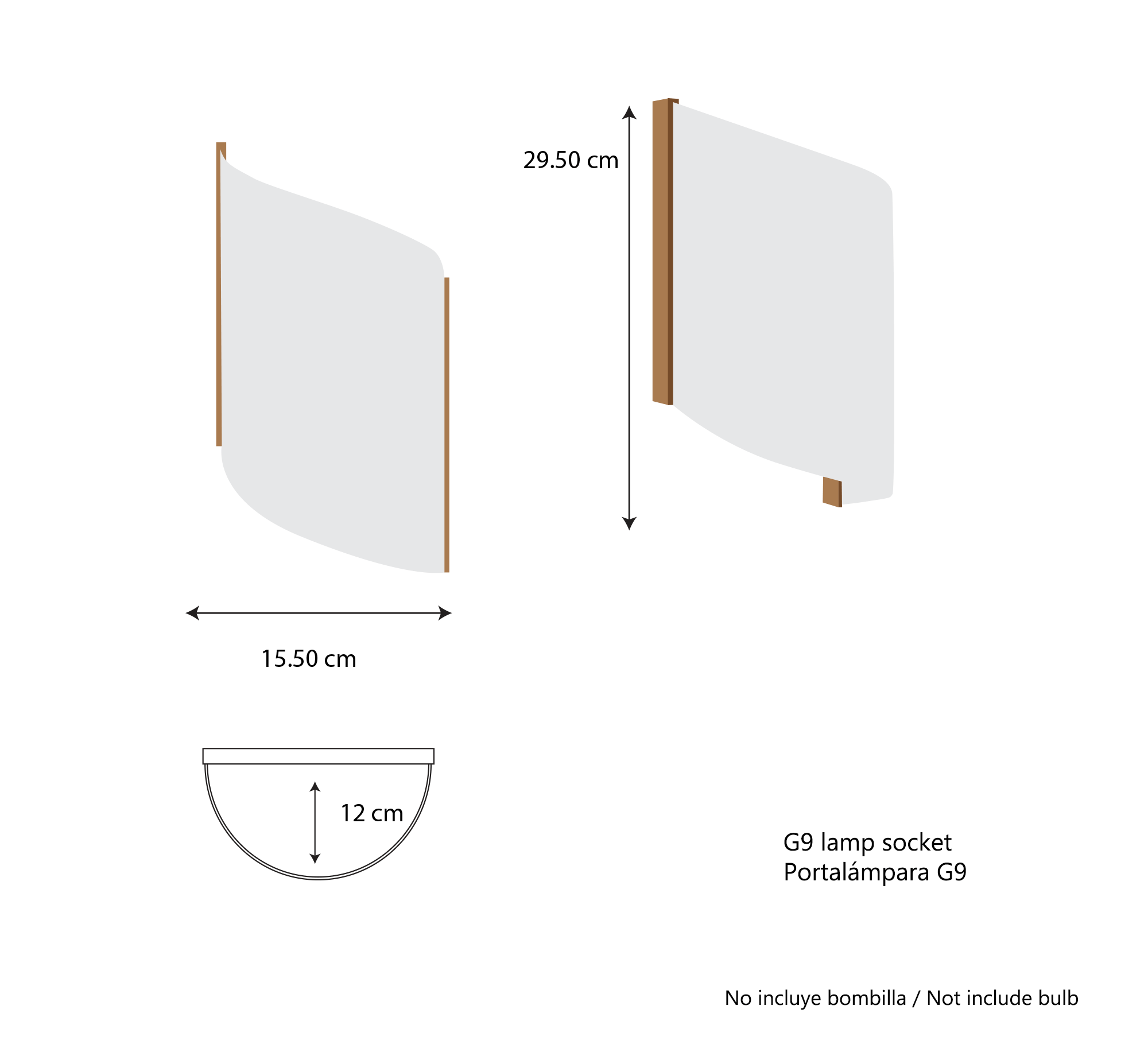aplique de pared espiral