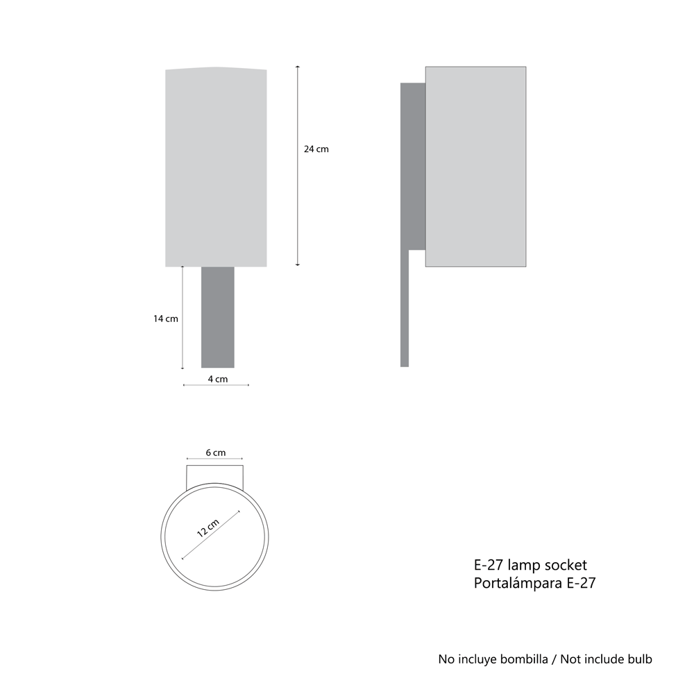 Aplique de Pared stick12 características